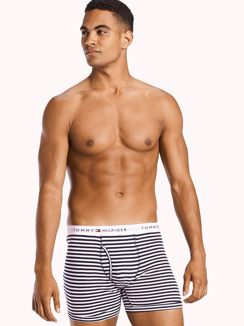 Férfi Tommy Hilfiger Pamut classics boxer brief 3pk Boxer Briefs Kék Színes | HU 1367GSO